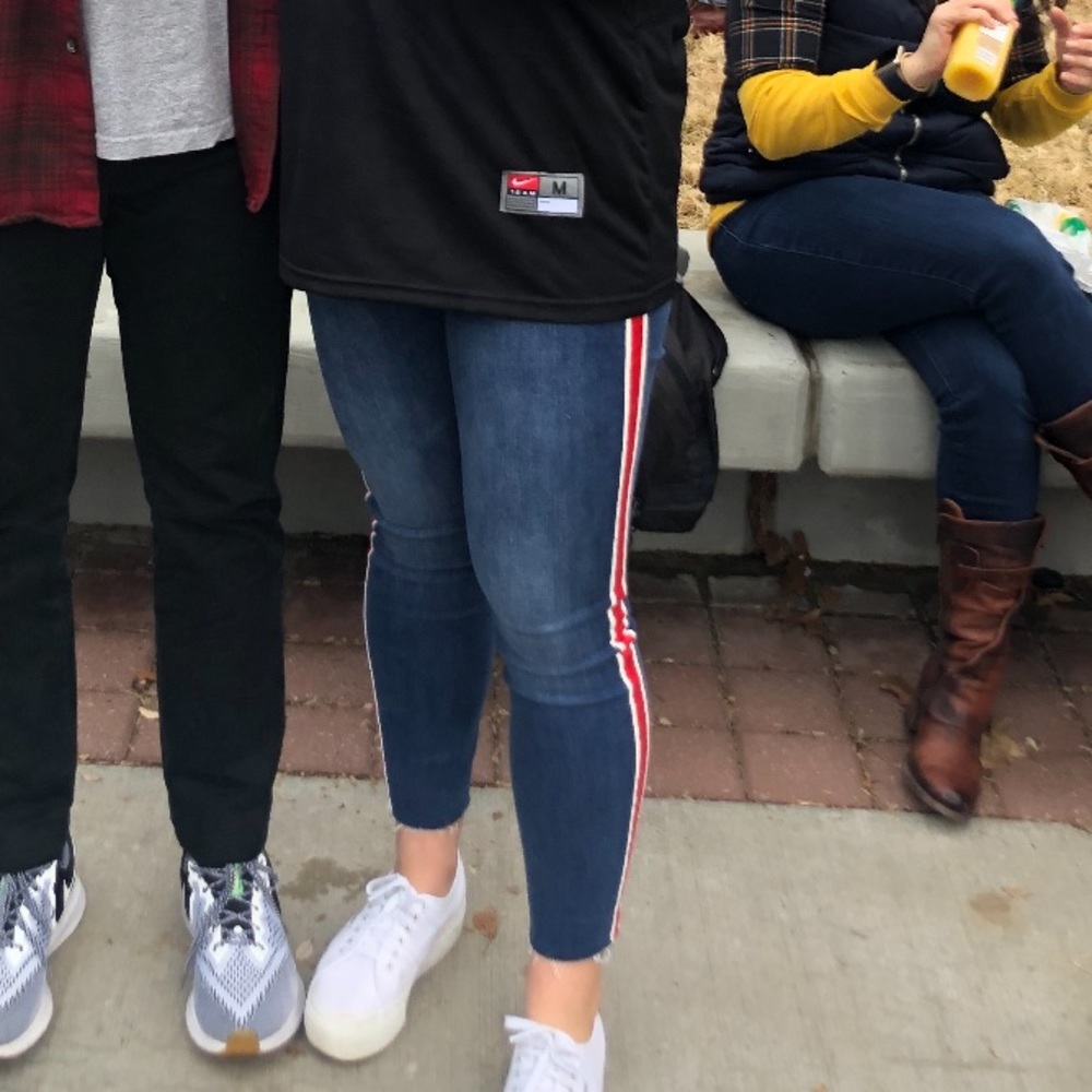 Gap Skinny Jeans with Red Stripe